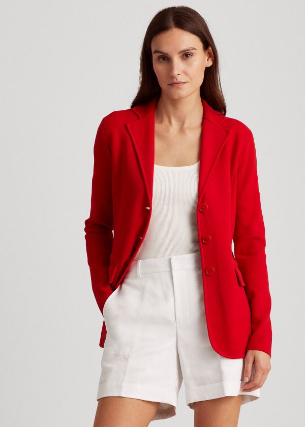 Blazer Ralph Lauren Mujer Rojos - Tubular-Trim - OSLDG4567